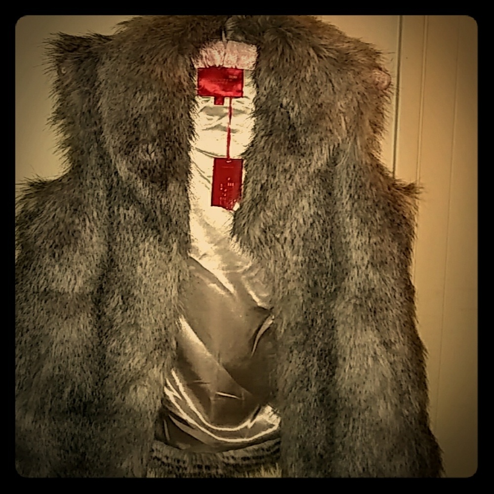 JLo faux fur vest
